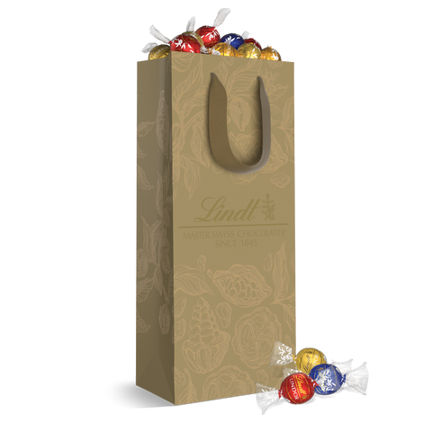 Assorted 5-Flavor LINDOR Truffles Gold 75-pc Gift Bag (31.7 oz)
