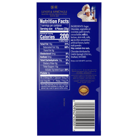 LINDOR Dark Chocolate Truffle Bar (3.5 oz)