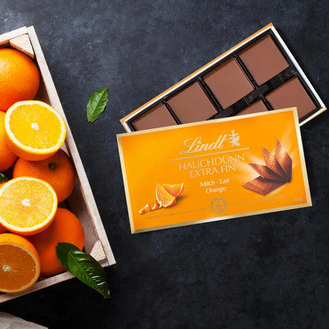 Lindt Orange Milk Chocolate Swiss Thins (4.4 oz)