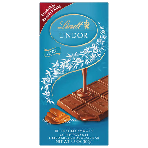 LINDOR Salted Caramel Milk Chocolate Truffle Bar (3.5 oz)