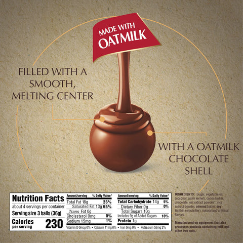 Lindt LINDOR Non-Dairy Oatmilk Candy Truffles 5.1 oz Bag