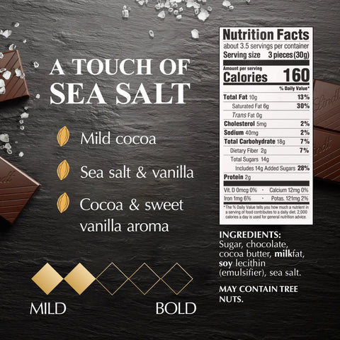 A Touch of Sea Salt Dark Chocolate EXCELLENCE Bar (3.5 oz)