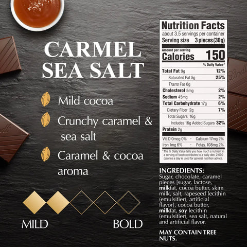 Caramel with a Touch of Sea Salt Dark Chocolate EXCELLENCE Bar (3.5 oz)