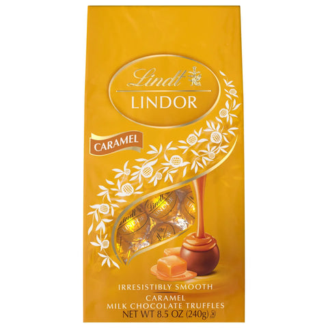 Caramel Milk Chocolate LINDOR Truffles 20-pc Bag (8.5 oz)