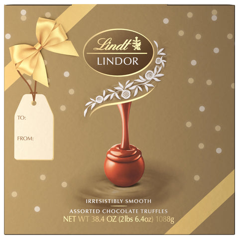 Assorted LINDOR Chocolate Truffles Gift Box (90-pc, 38.4 oz)