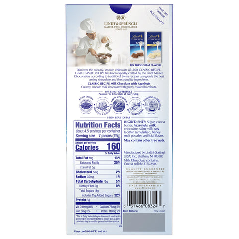 Hazelnut CLASSIC RECIPE Bar (4.4 oz)
