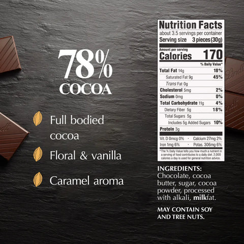 78% Cocoa Dark Chocolate EXCELLENCE Bar (3.5 oz)