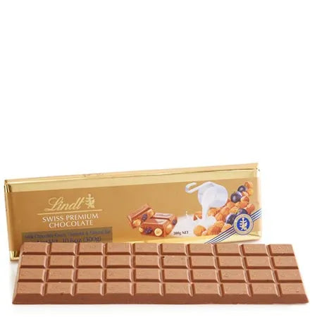 Lindt Large Swiss Milk Raisin and Hazelnut Almond Gold Bar (10.5 oz)