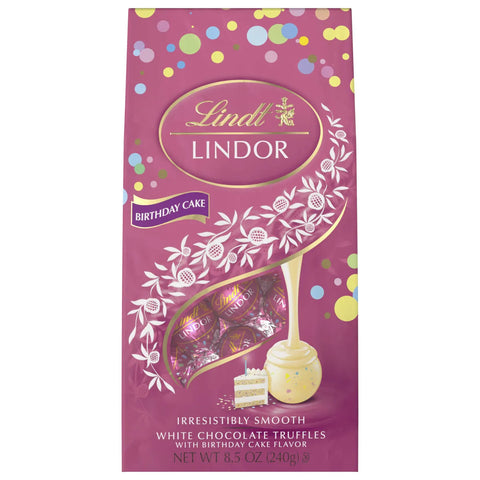 Birthday Cake White Chocolate LINDOR Truffles 20-pc Bag (8.5 oz)