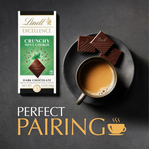 Lindt EXCELLENCE Crunchy Mint Cookie Dark Chocolate Bar (3.5 oz)