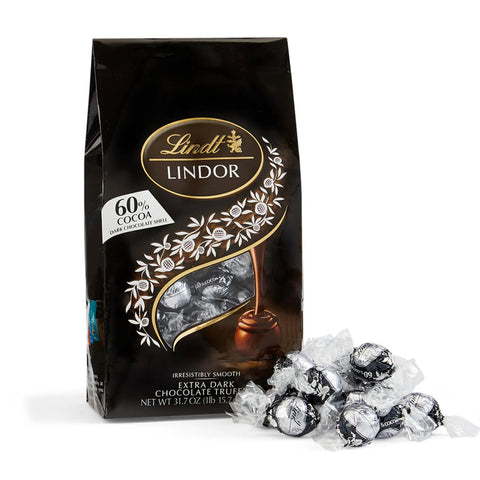 60% Extra Dark Chocolate LINDOR Truffles 75-pc Bag (31.7 oz)