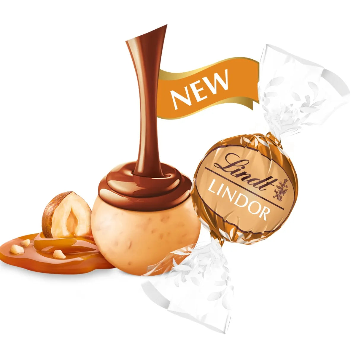 Golden Caramel LINDOR Truffles 800-pc Case (353 oz)